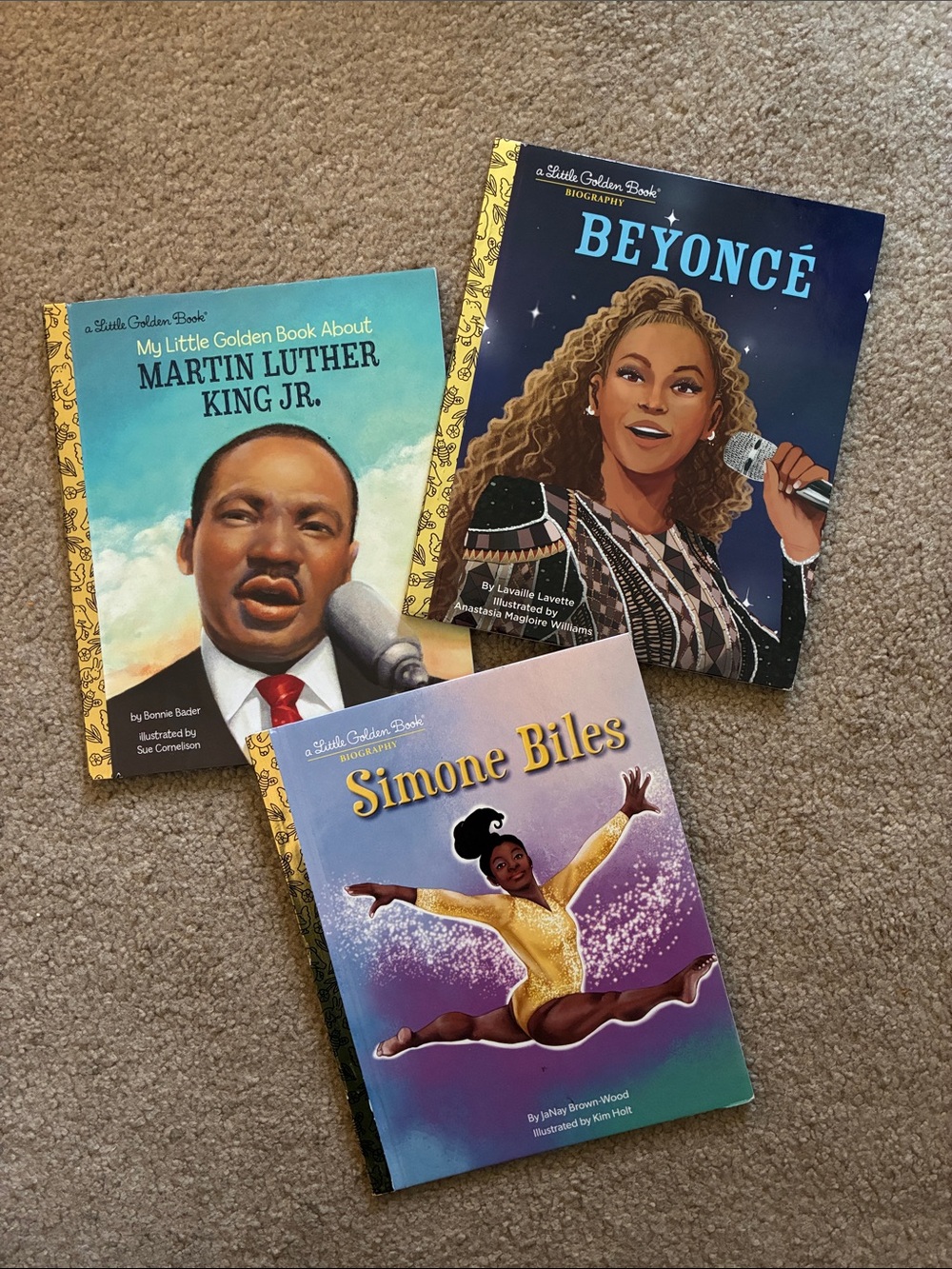 Three My Little Golden Book Biographies - MLK Jr., Beyoncé & Simone Biles